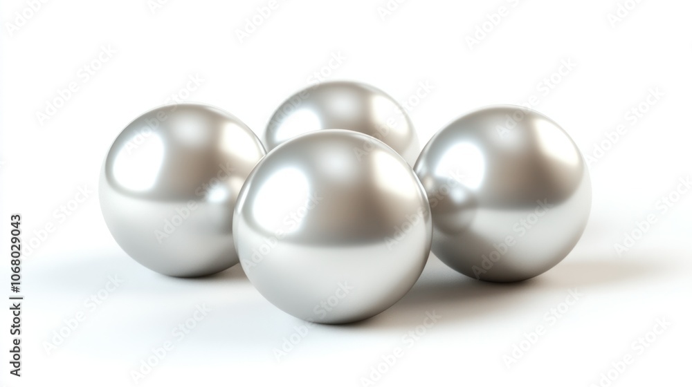 Metallic pearl icon, 3D rendered and isolated on a white background, featuring a sleek silver finish. Metallic pearl icon, 3D rendered and isolated on a white background, featuring a sleek silver finish.