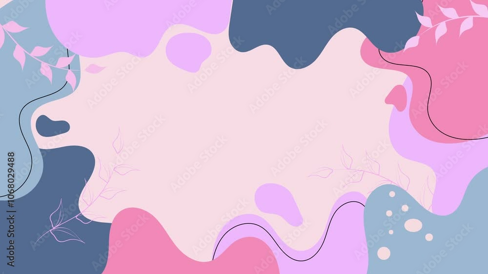 abstract flowers with curvy lines and soothing colors with space for text seamless 4k video background motion pop art design abstract flowers with curvy lines and soothing colors with space for text seamless 4k video background motion pop art design