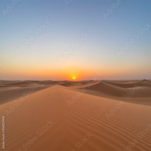 sunset in the desert