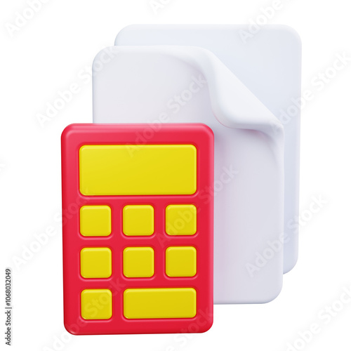 Calculator 3d Render Icons