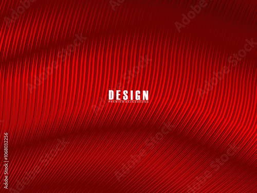 Wallpaper Mural Abstract wavy red glowing geometric lines on red background. Modern shiny gradient red futuristic pattern. Futuristic technology concept, for covers, posters, banners, brochures, websites, etc. Torontodigital.ca