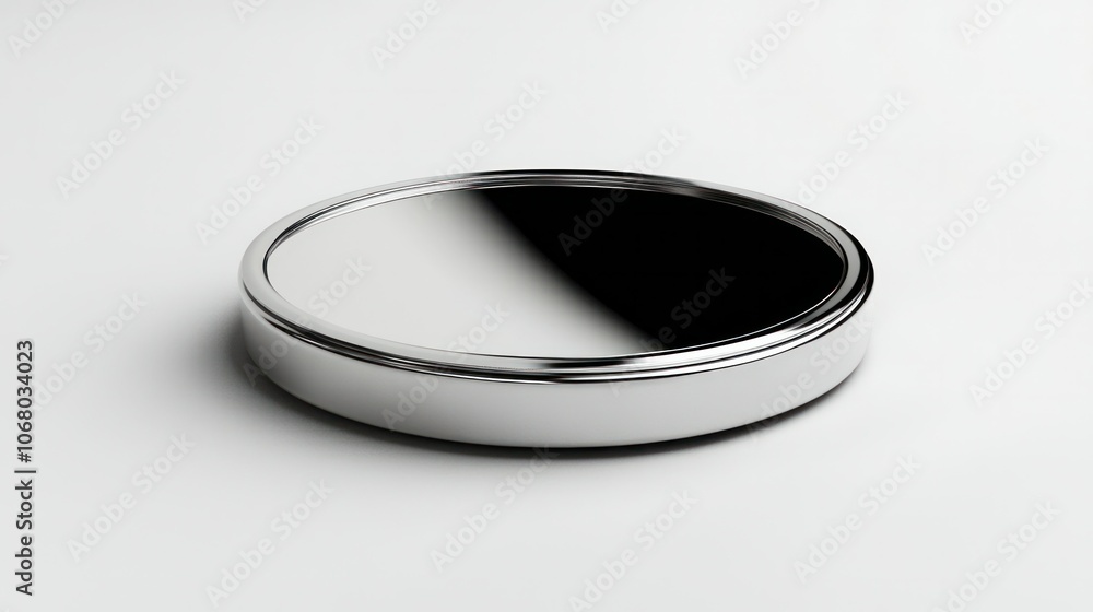 Sleek silver coin, rendered in 3D with polished edges, isolated on a clean white backdrop for a modern look. Sleek silver coin, rendered in 3D with polished edges, isolated on a clean white backdrop for a modern look.