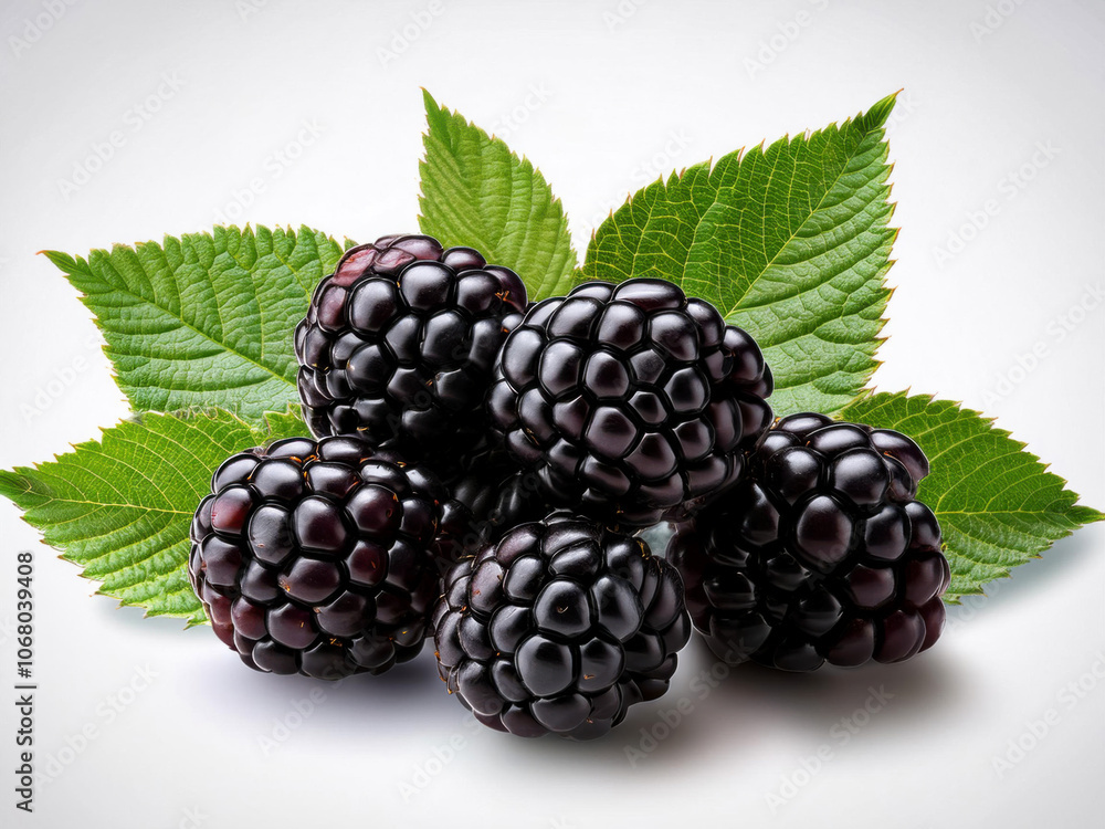blackberry on white background blackberry on white background
