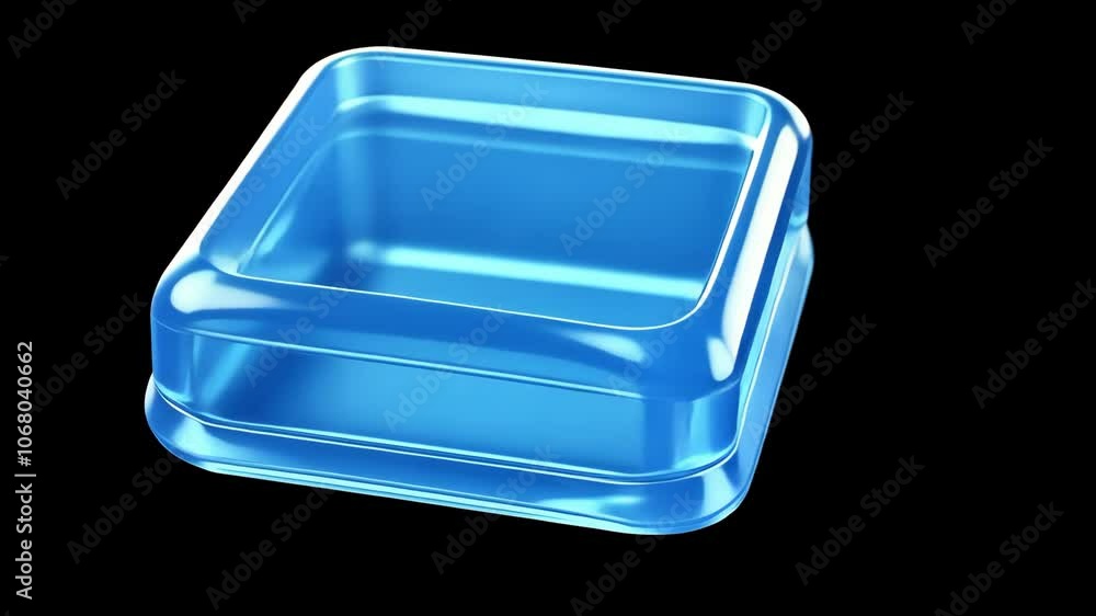 A blue inflatable pool is ready for the summer heat A blue inflatable pool is ready for the summer heat