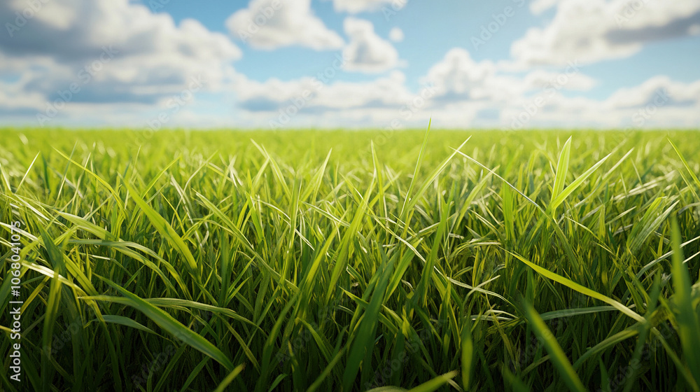 Fototapeta premium Beautiful Green Grass on a Sunny Day