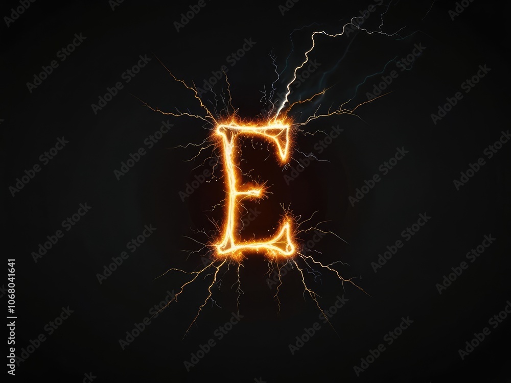 sparkler alphabet letters E on black sparkler alphabet letters E on black
