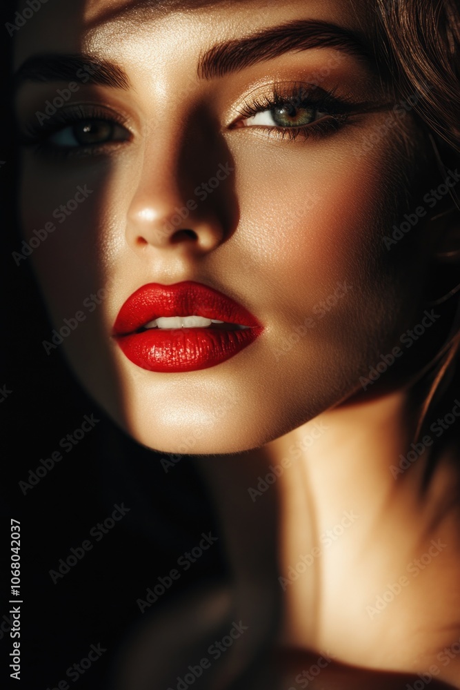 Woman with red lipstick Woman with red lipstick
