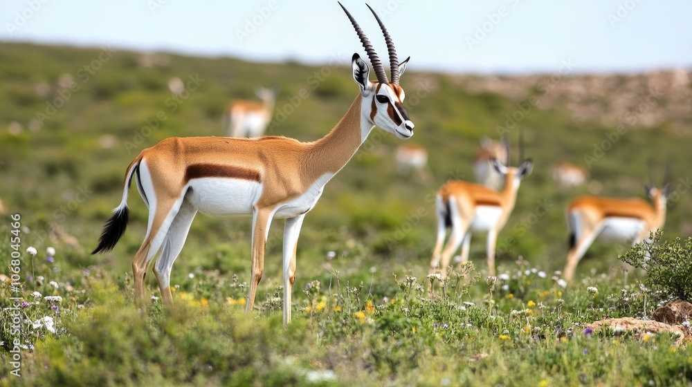 Elegant Antelope in Natural Habitat Elegant Antelope in Natural Habitat