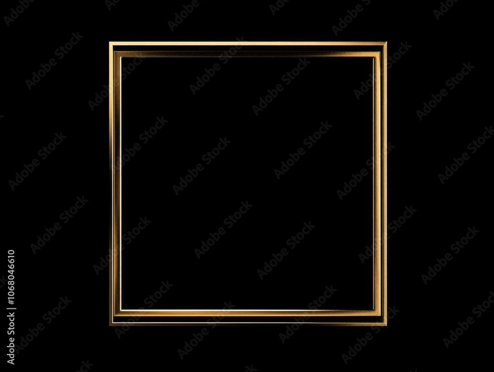 Gold Frame Black Background Gold Frame Black Background