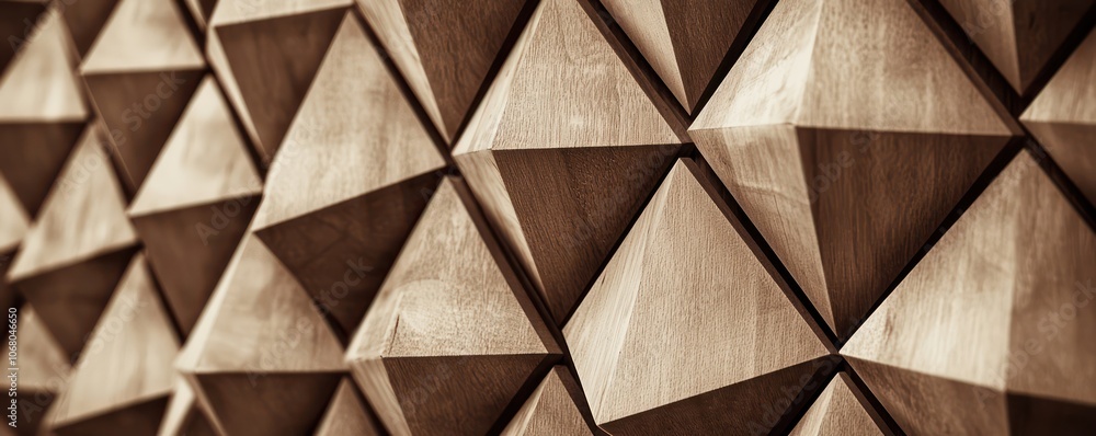 Obraz premium Almond wood acoustic set in a home design, captured in timeless sepia.