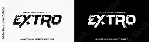 Modern Bold Heavy Font. Typography urban style alphabet fonts for fashion, sport, technology, digital, movie, logo design, vector illustration, uppercase 