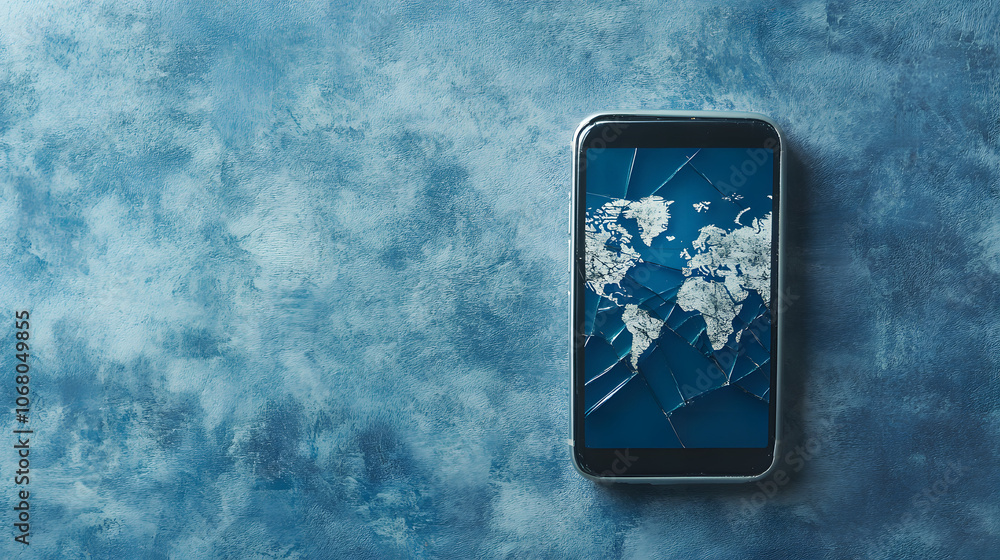 A shattered smartphone screen with a world map visible, representing global digital fragility and interconnected vulnerabilities
A shattered smartphone screen with a world map visible, representing global digital fragility and interconnected vulnerabilities