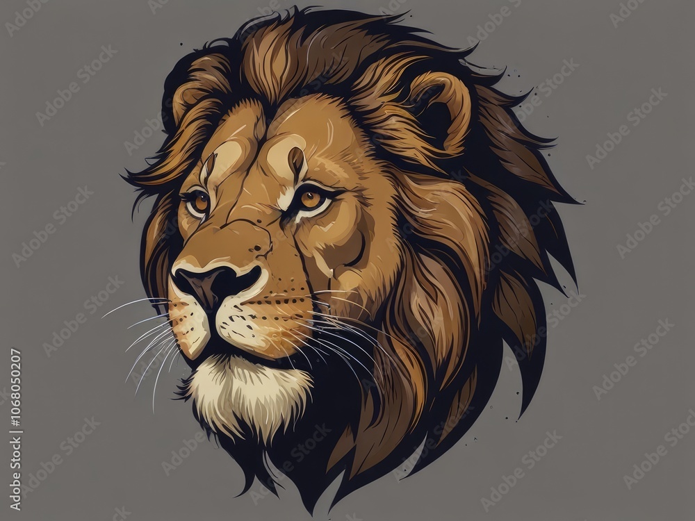 Fototapeta premium lion head vector logo,lion head illustration