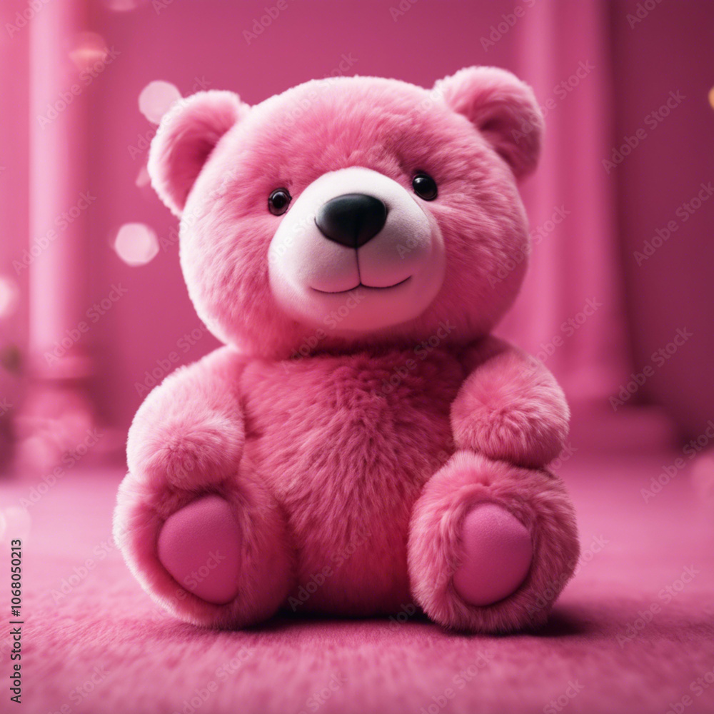 Obraz premium Pink Teddy Bear Character