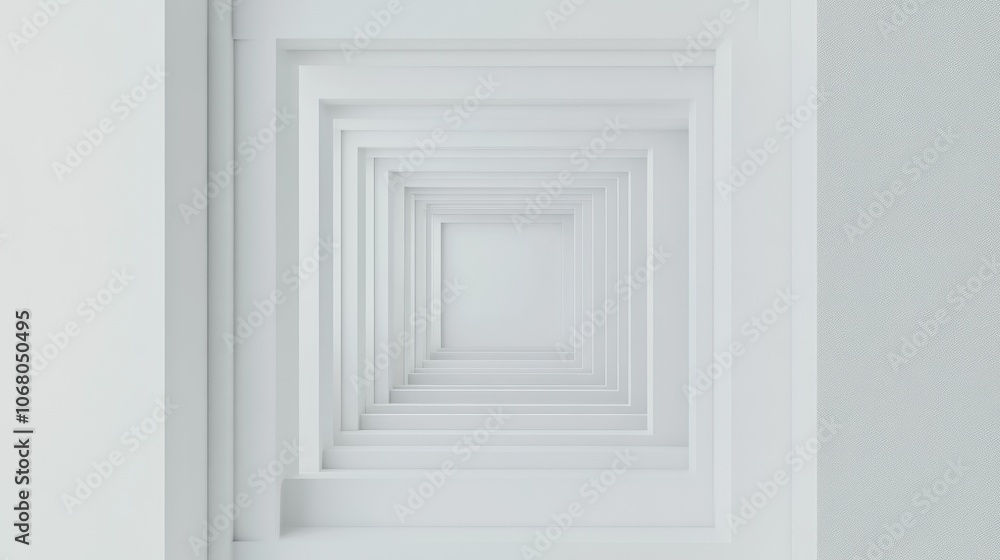 Abstract white background with a maze and space Abstract white background with a maze and space