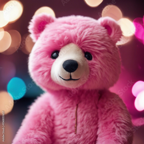 Pink Teddy Bear Character