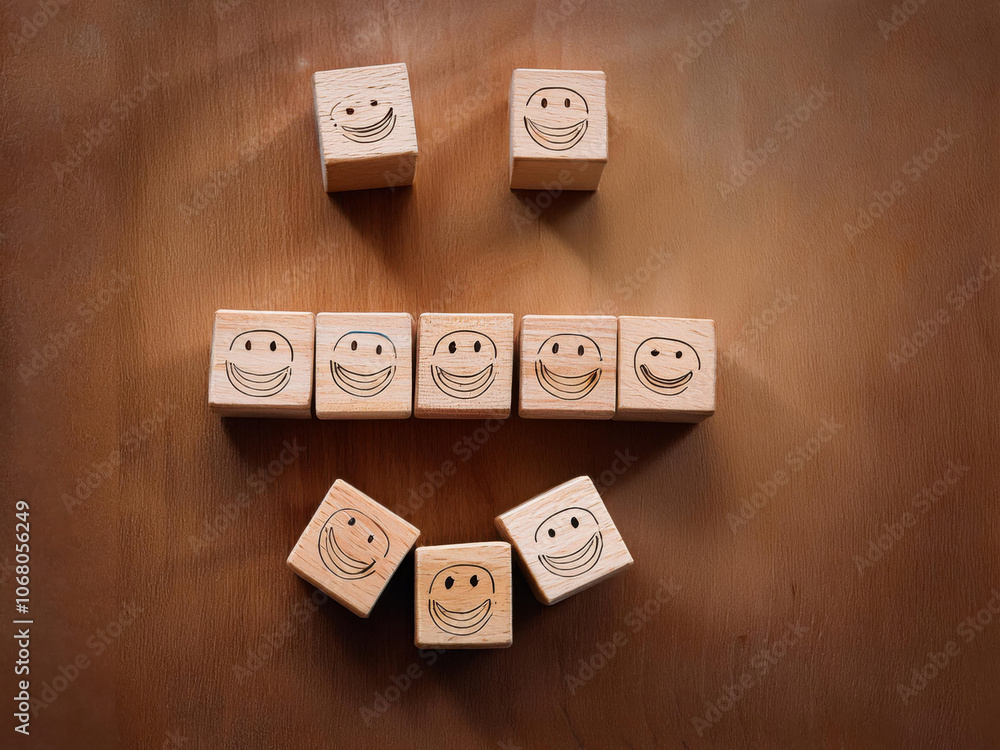 wooden block with feeling 