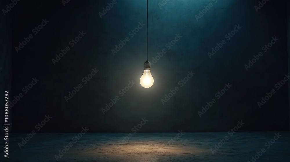 Single Lightbulb in a Dark Room Single Lightbulb in a Dark Room
