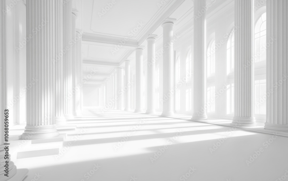 White Columns Hallway. White Columns Hallway.