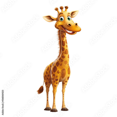 Happy Giraffe Cartoon Illustration