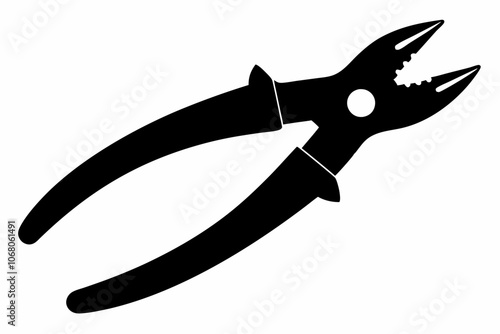 pliers silhouette, pliers icon vector, black pliers symbol, pliers sign
