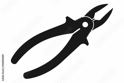 pliers silhouette, pliers icon vector, black pliers symbol, pliers sign
