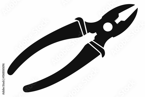 pliers silhouette, pliers icon vector, black pliers symbol, pliers sign
