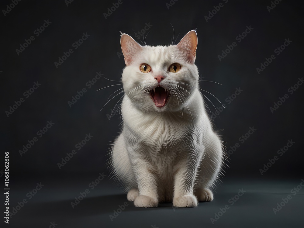 Obraz premium close up of cat,portrait a cat,cat on the sill,cat on the table,portrait of a cat with eyes,cat on a white,white persian cat,cat portrait,black and white cat,cat on white,portrait of cat,White cat,por