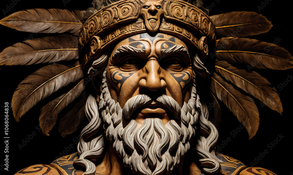 Fototapeta premium Native american - indigenous and tribal man of Latin America