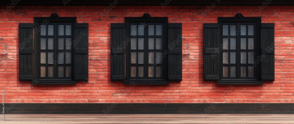 Obraz premium Brick Wall Windows.