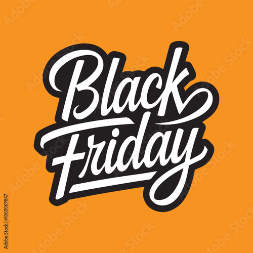 Black Friday typography style vector