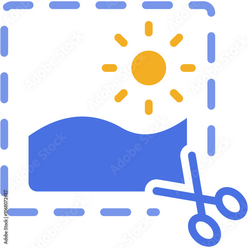 crop flat icon