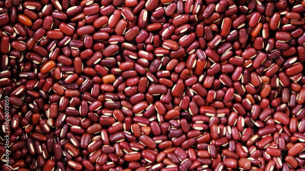 Top view raw red bean or azuki beans seeds texture background. Top view raw red bean or azuki beans seeds texture background.