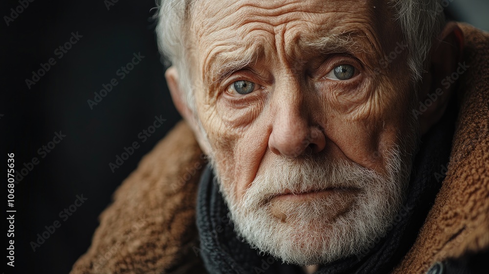 Close-up portrait of senior man expressing wisdom and experience Close-up portrait of senior man expressing wisdom and experience