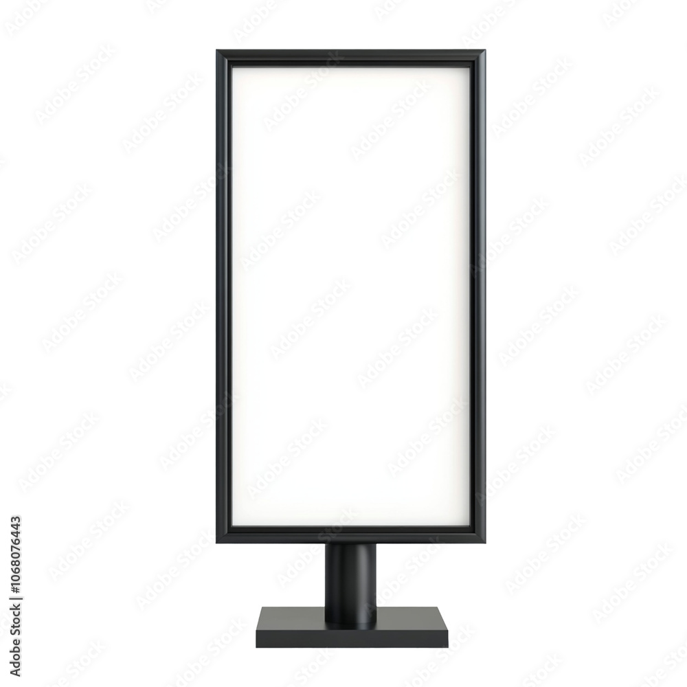 Standing blank lightbox for advertisements, isolated. Standing blank lightbox for advertisements, isolated.