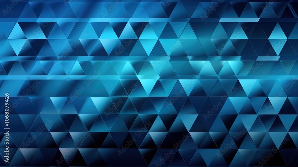 Obraz premium Blue Triangular Abstract Background Design