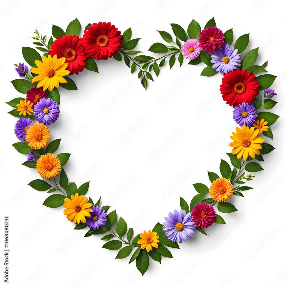 Obraz premium heart from flowers