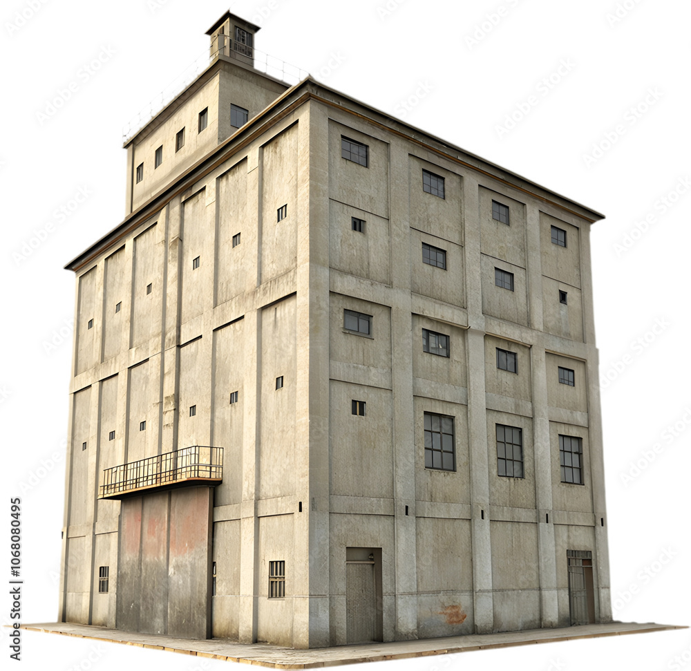 Simple concrete structure with bold lines and modern, industrial architectural style appeal. Simple concrete structure with bold lines and modern, industrial architectural style appeal.