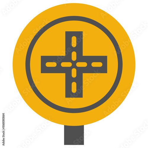 crossing flat icon