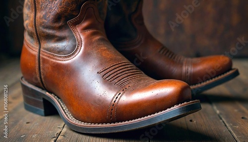 Vintage Cowboy Boot Close-Up