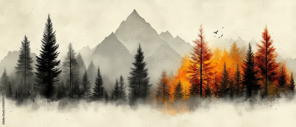 Obraz premium Autumn Forest Artwork