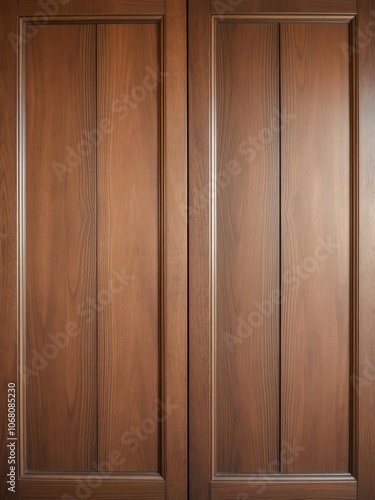 Fine wood panelling with intricate geometric patterns and rich wood tones, interior design, vintage