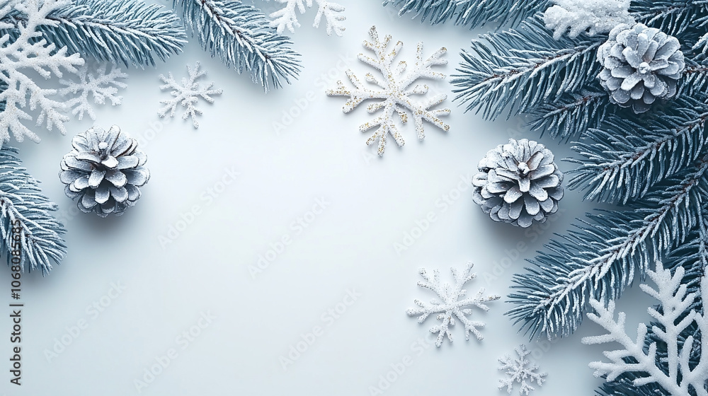 serene white background adorned with delicate snowflakes, evoking a sense of calm, purity, and winter's tranquil beauty serene white background adorned with delicate snowflakes, evoking a sense of calm, purity, and winter's tranquil beauty