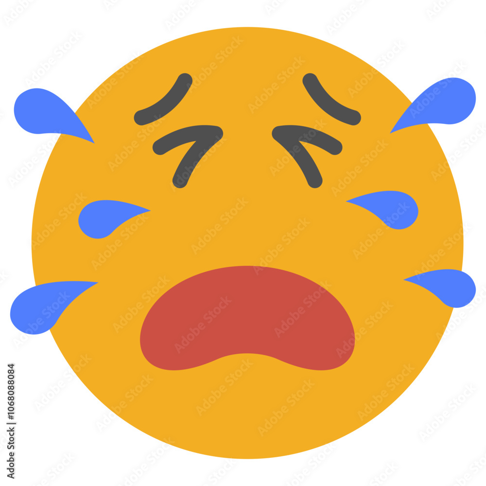 Obraz premium cry flat icon