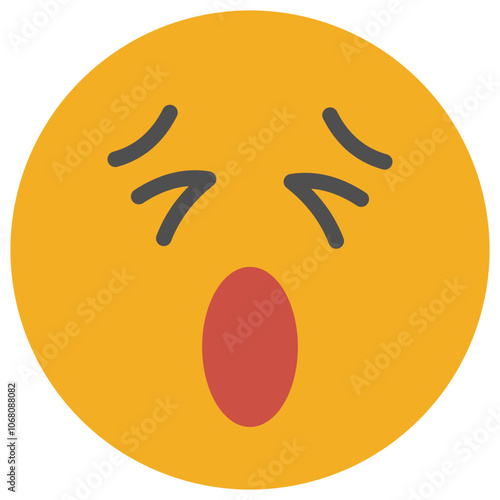 sleepy flat icon