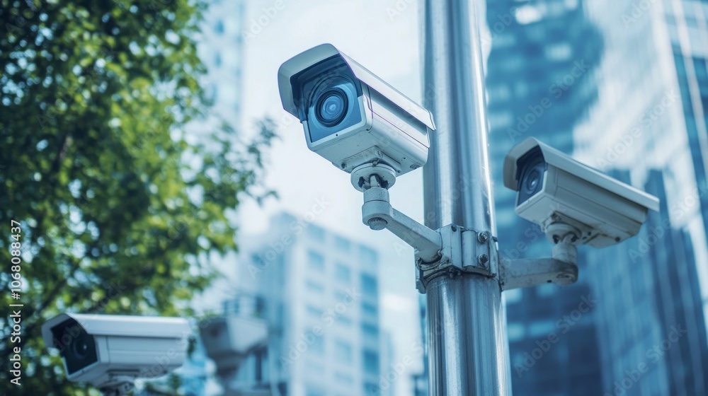 AI-powered security cameras monitoring activity in real-time. AI-powered security cameras monitoring activity in real-time.