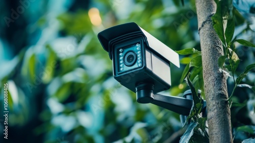 Wallpaper Mural AI-powered security cameras monitoring activity in real-time. Torontodigital.ca