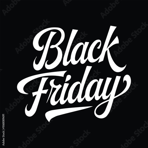 Black Friday typography style vector
