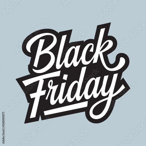 Black Friday typography style vector