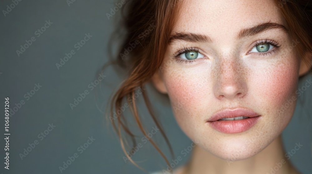Beauty portrait of a woman with a natural and radiant look Beauty portrait of a woman with a natural and radiant look